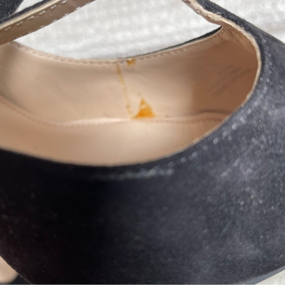 Zara Basic Black Suede Strappy Silver Hardware 4" Stiletto Heels Sexy Evening - Picture 10 of 16